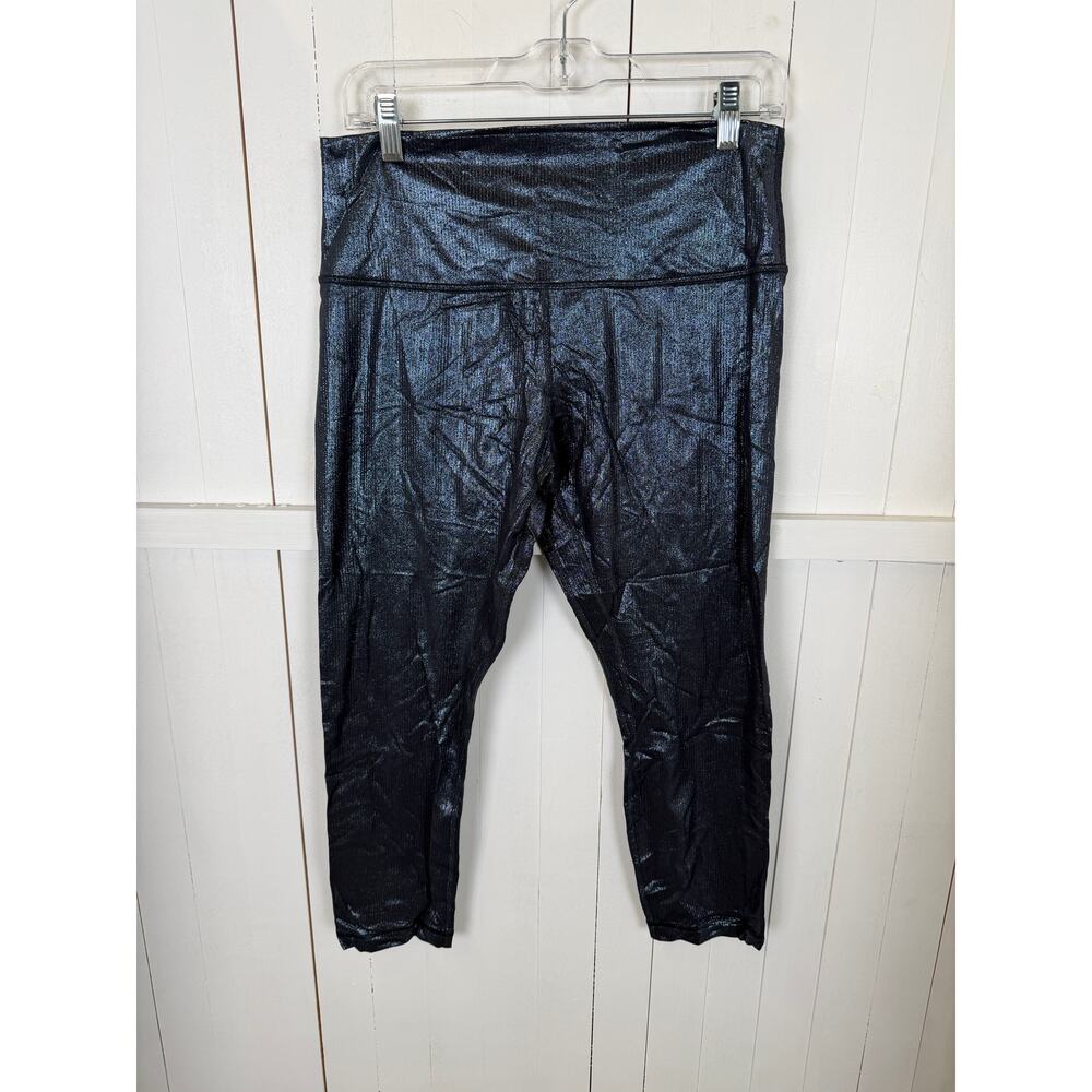 Lululemon Blue Ankle Leggings Size 12 Nylon Pre-Owned